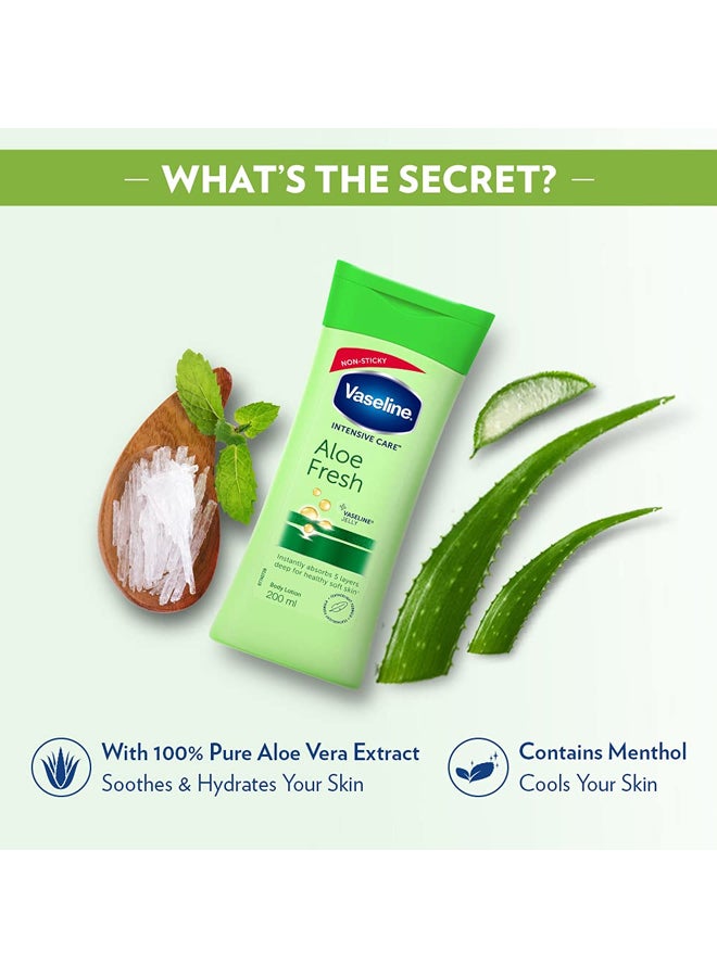 Vaseline Body Lotion - Aloe Fresh White 200ml - Image 4