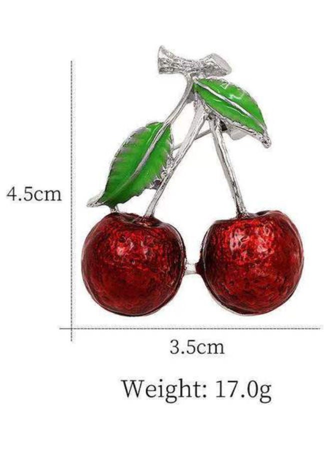 J.J Hand made Fashionable Cherry Style Fashionable Brooch - Image 2