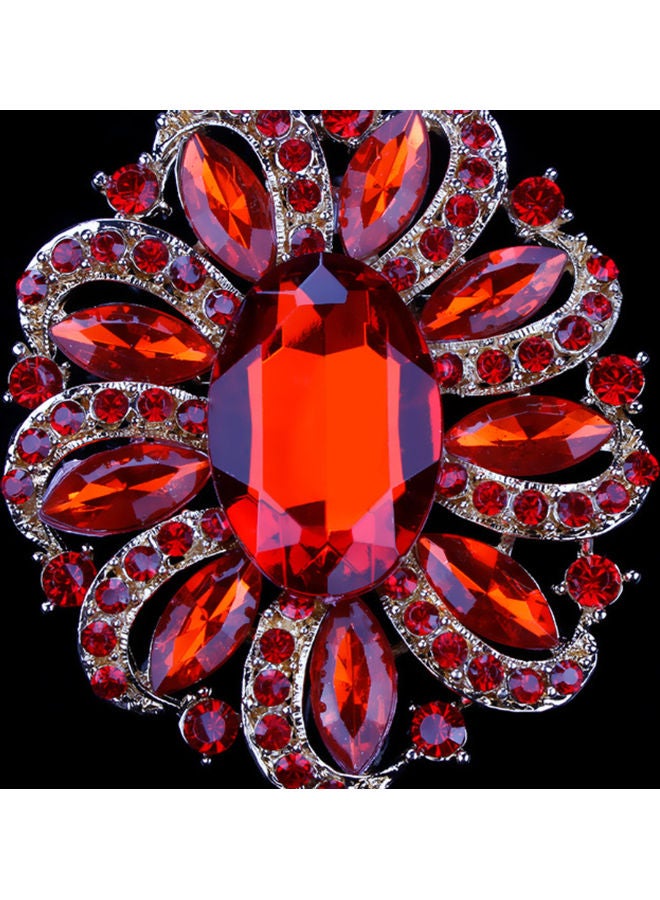 J.J Hand made High-End Flower Rhinestone Brooch - Image 2