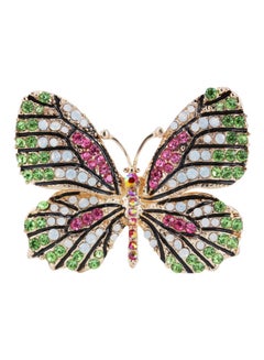 Korean Style Rhinestone Butterfly Shaped Brooch