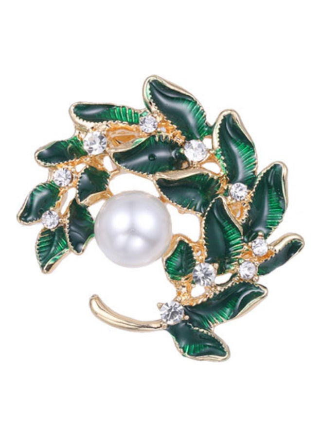 J.J Hand made Rhinestone Flower Exquisite Brooch - Image 1