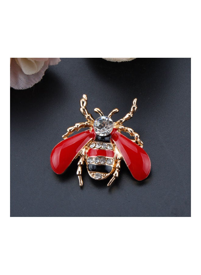 J.J Hand made Bee Cartoon Brooch With Rhinestones - Image 3