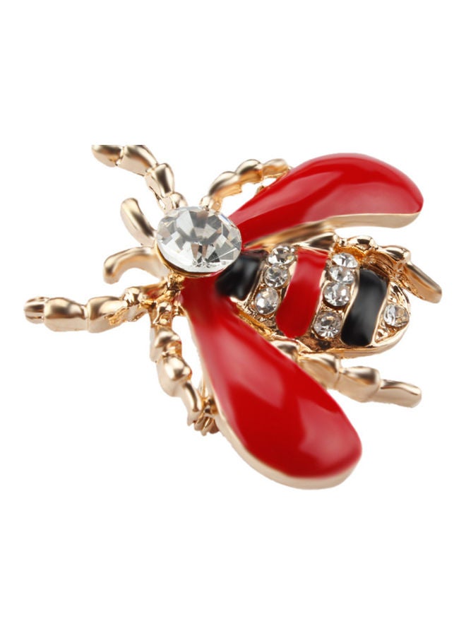 J.J Hand made Bee Cartoon Brooch With Rhinestones - Image 4