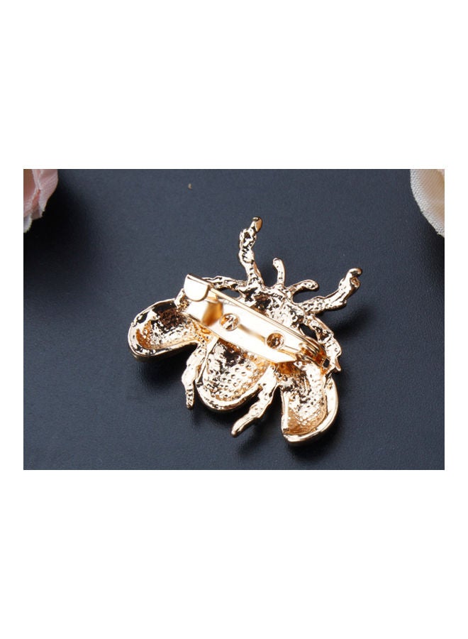 J.J Hand made Bee Cartoon Brooch With Rhinestones - Image 5