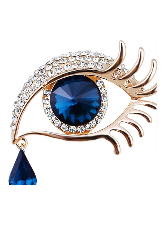 J.J Hand made Tears Diamond Eyelashes Shaped Brooch - Image 1