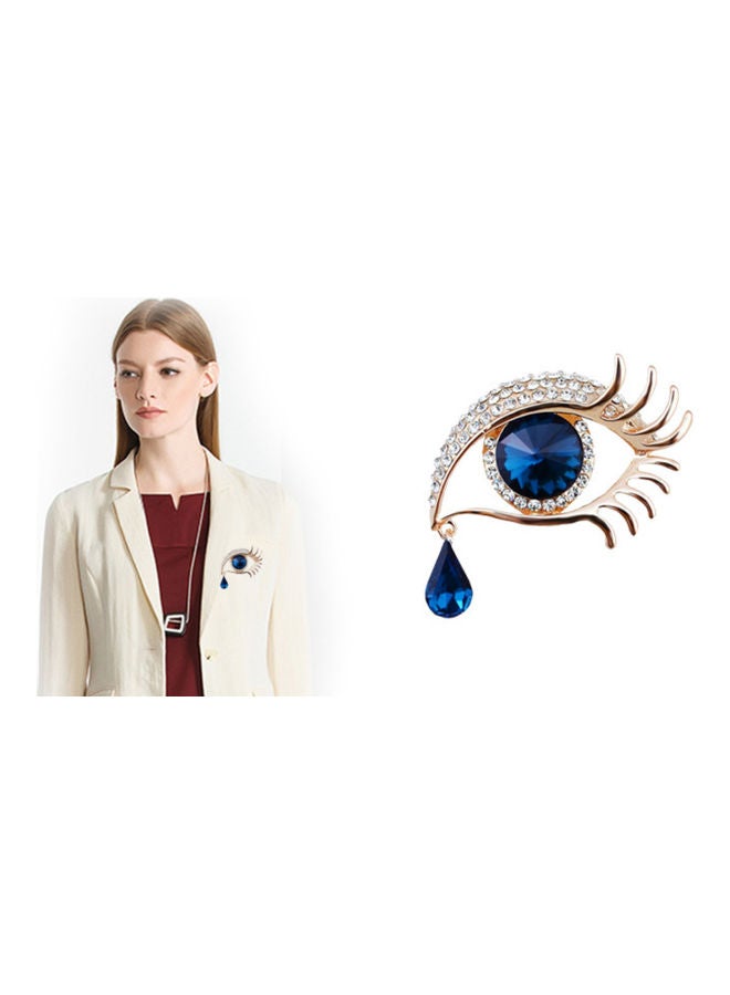 J.J Hand made Tears Diamond Eyelashes Shaped Brooch - Image 2