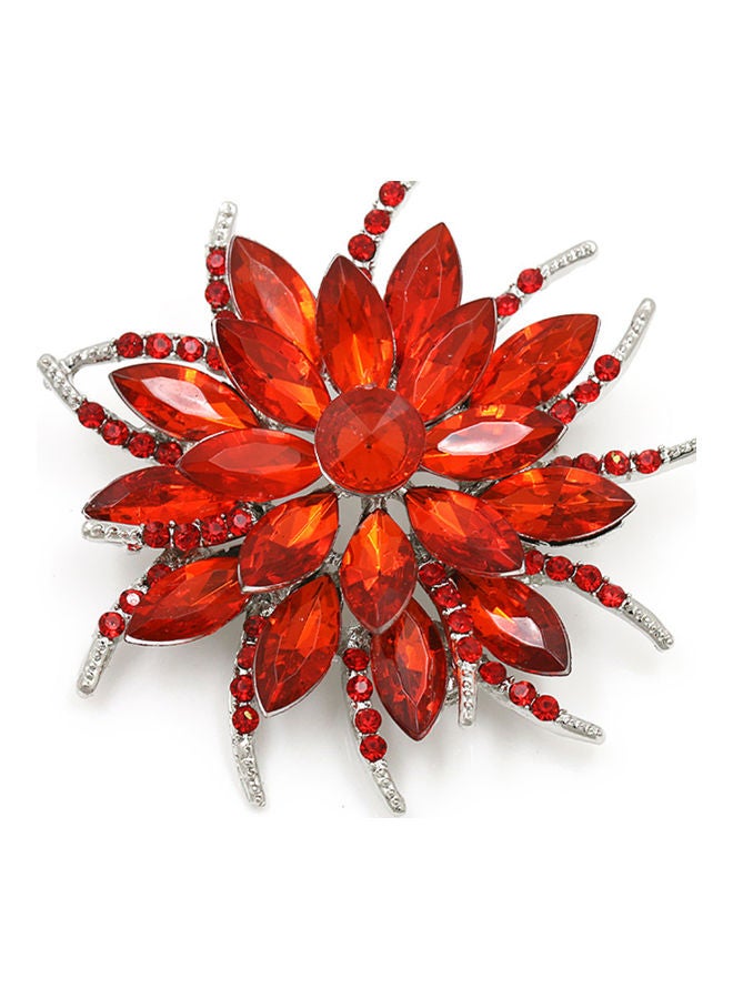 J.J Hand made Fashionable Flower Brooch With Rhinestone - Image 1