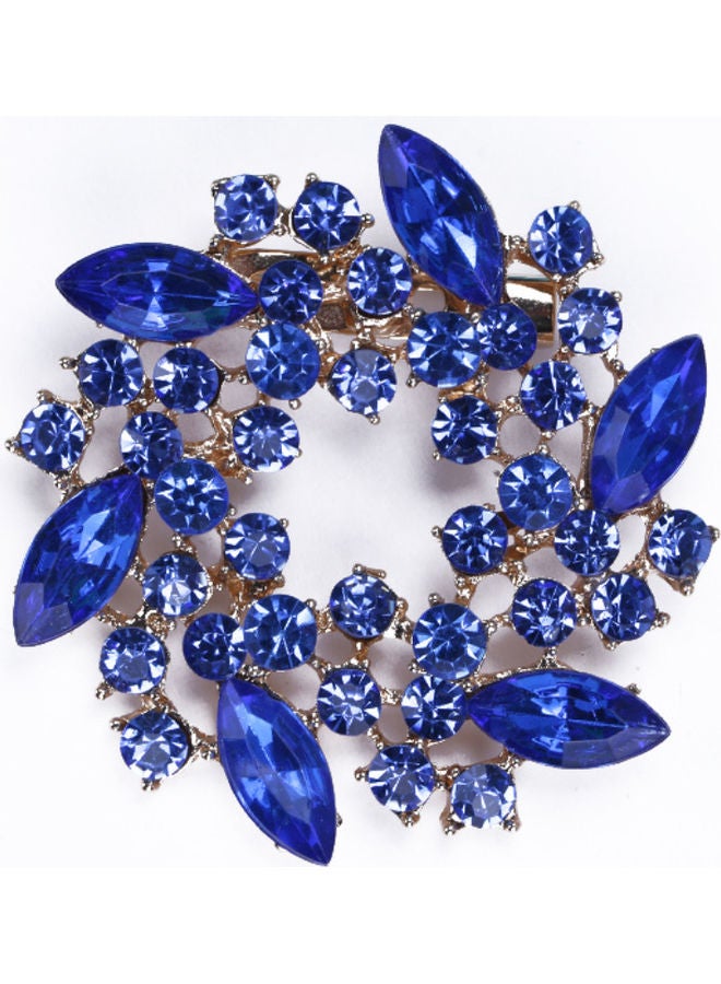 J.J Hand made Exquisite Rhinestone Flower Dress Brooch - Image 1