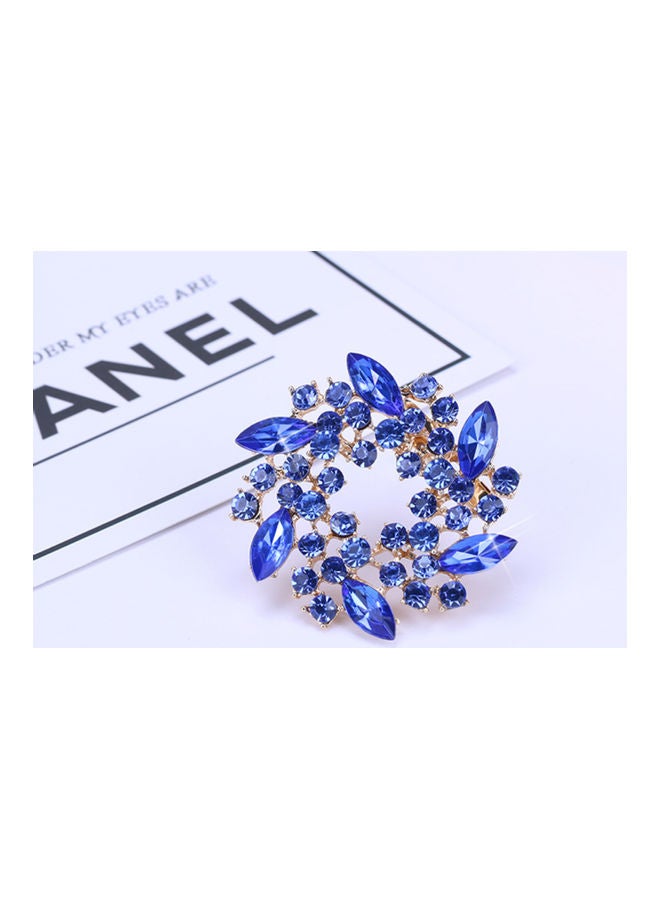 J.J Hand made Exquisite Rhinestone Flower Dress Brooch - Image 2