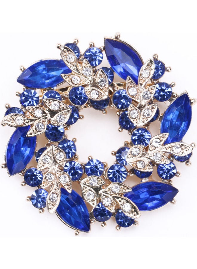 J.J Hand made Exquisite Rhinestone Flower Dress Brooch - Image 1