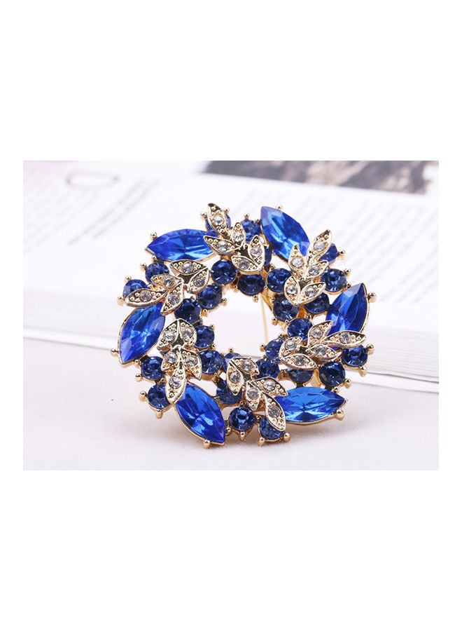 J.J Hand made Exquisite Rhinestone Flower Dress Brooch - Image 2