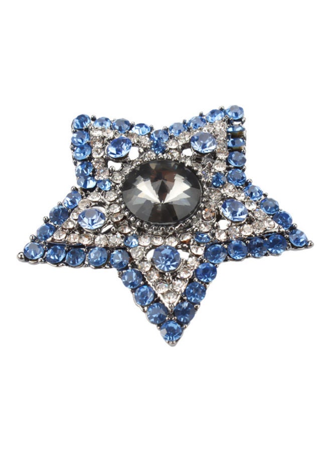 J.J Hand made Five-Pointed Star Exquisite Rhinestone Brooch - Image 2