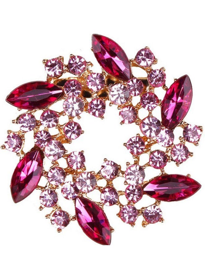 J.J Hand made Rhinestone Creative Garland Shaped Brooch - Image 1