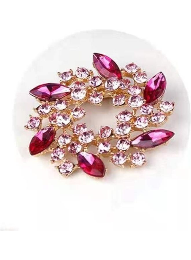J.J Hand made Rhinestone Creative Garland Shaped Brooch - Image 2