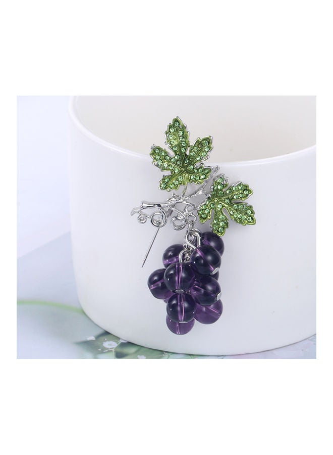 J.J Hand made Cute Grape Shaped Brooch - Image 2