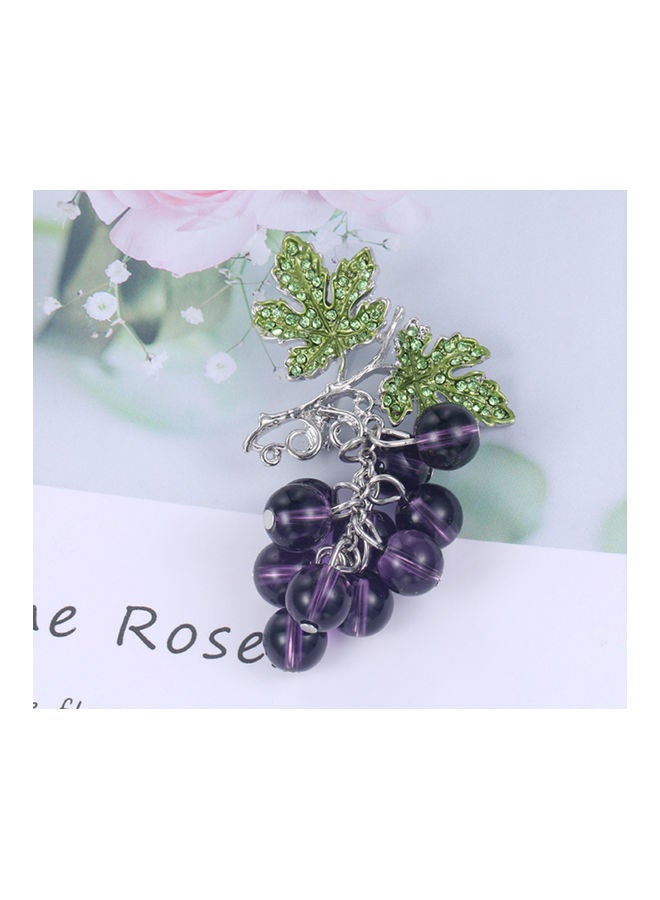 J.J Hand made Cute Grape Shaped Brooch - Image 3