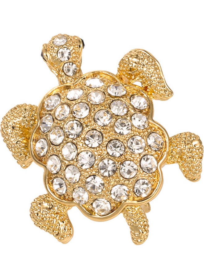 J.J Hand made Retro Little Tortoise Shaped Brooch - Image 1
