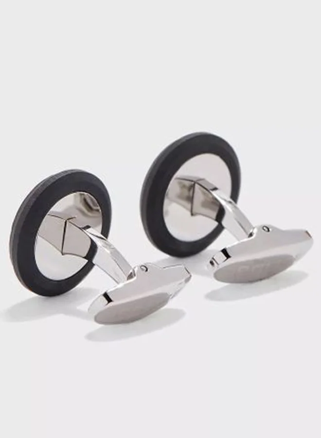 POLICE Burren By Police - Silver Cufflinks