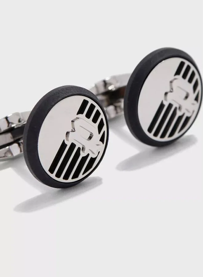 POLICE Burren By Police - Silver Cufflinks