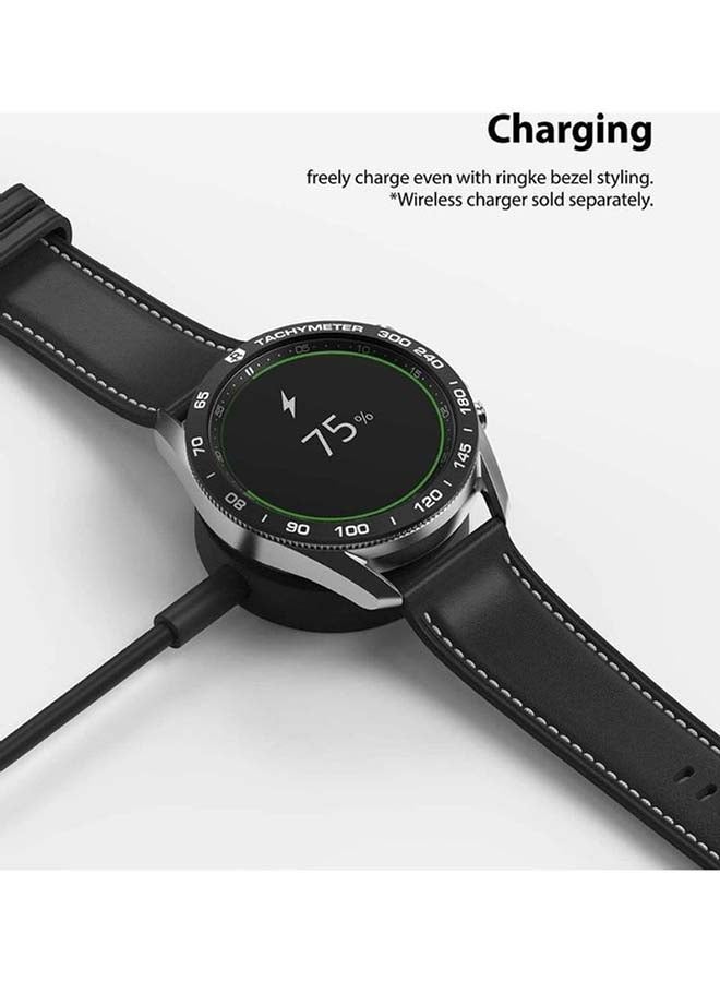 Ringke Stainless Steel Bezel Ring Adhesive Cover Scratch Protection For Galaxy Watch 3 Black - Image 2