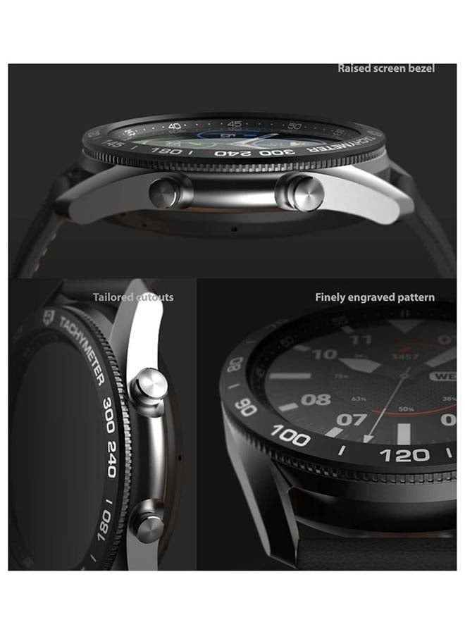 Ringke Stainless Steel Bezel Ring Adhesive Cover Scratch Protection For Galaxy Watch 3 Black - Image 3