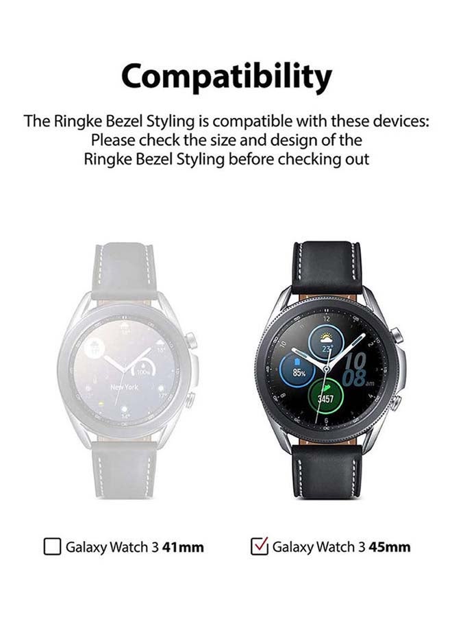 Ringke Stainless Steel Bezel Ring Adhesive Cover Scratch Protection For Galaxy Watch 3 Black - Image 4
