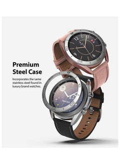 Ringke Stainless Steel Bezel Ring Adhesive Cover Scratch Protection For Galaxy Watch 3 41mm Silver  - Image 3