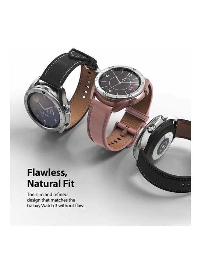 Ringke Stainless Steel Bezel Ring Adhesive Cover Scratch Protection For Galaxy Watch 3 41mm Silver  - Image 4