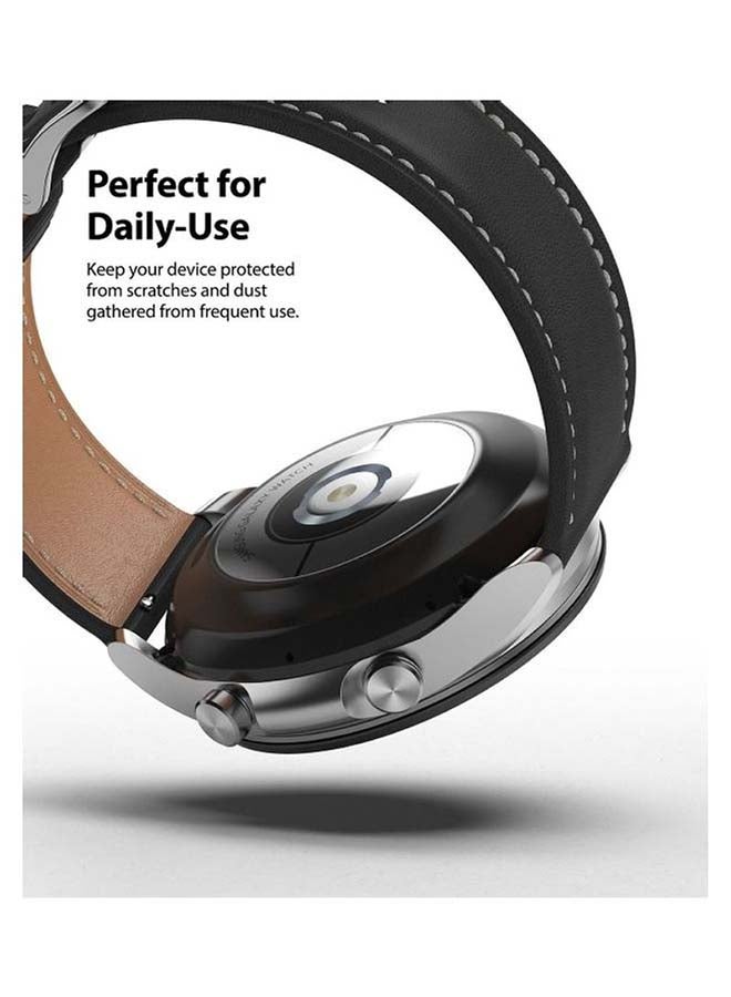 رينجك غطاء حماية لاصق واقٍ من الخدوش بتصميم إطار حلقي من الستانلس ستيل لساعة جلاكسي 3 أسود - Image 3