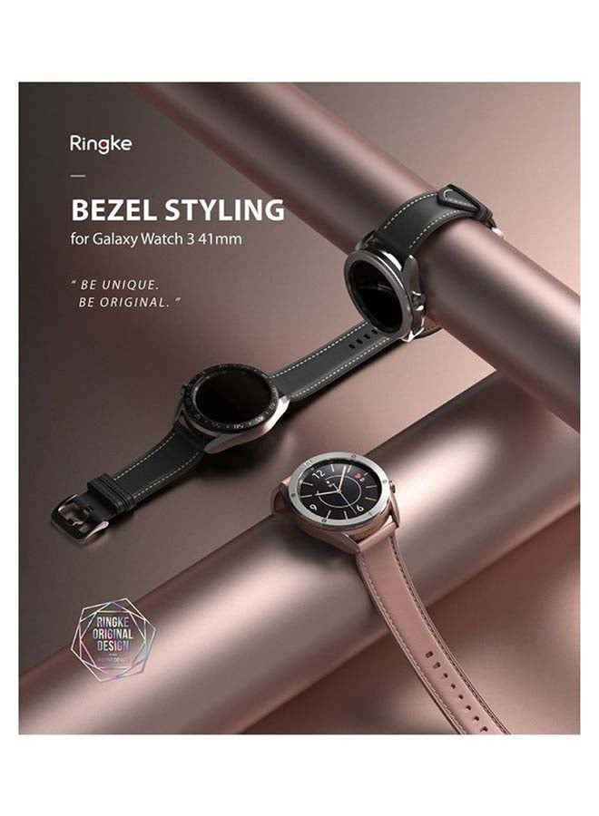 رينجك غطاء حماية لاصق واقٍ من الخدوش بتصميم إطار حلقي من الستانلس ستيل لساعة جلاكسي 3 أسود - Image 5