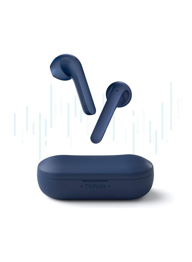mobvoi - TicPods 2 Pro True Wireless In-Ear Earbuds With Charging Case Set Navy Blue - Image 1