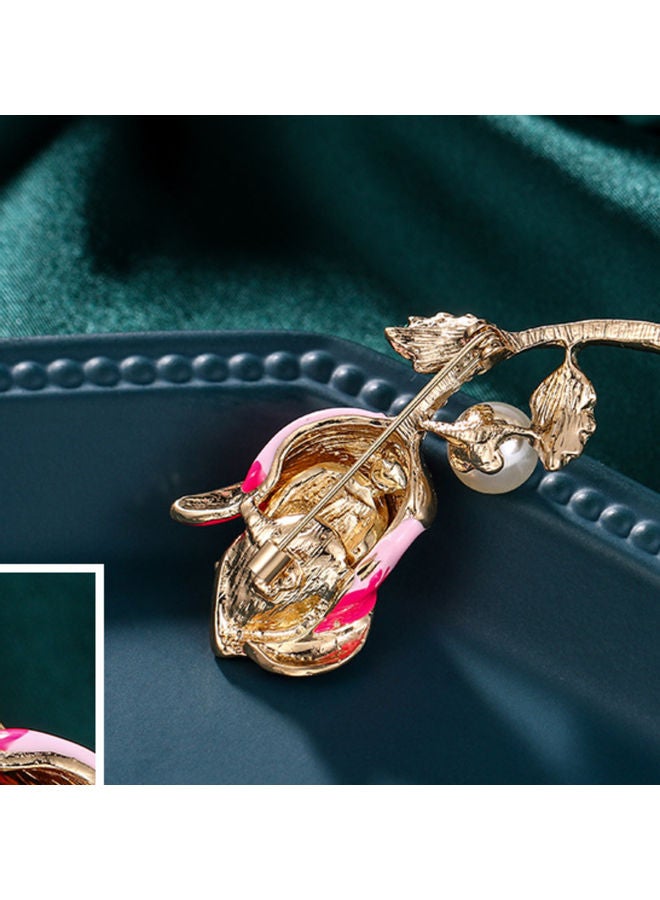 J.J Hand made Fashionable Vintage Style Brooch With Rhinestone - Image 4