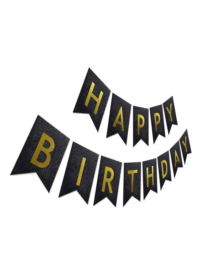 بارتي تايم لافتة بتصميم عبارة "Happy Birthday". - Image 1