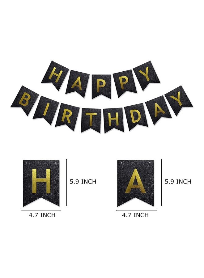 بارتي تايم لافتة بتصميم عبارة "Happy Birthday". - Image 2