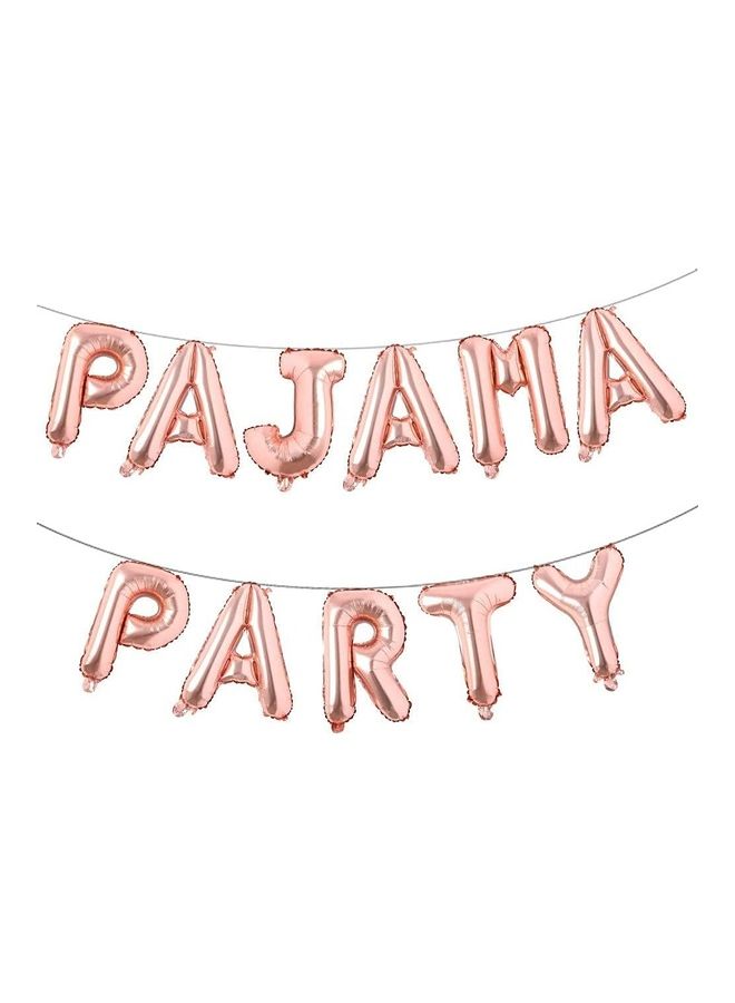 بارتي تايم طقم بالونات من القصديربتصميم Pajama Party لحفلات المبيت