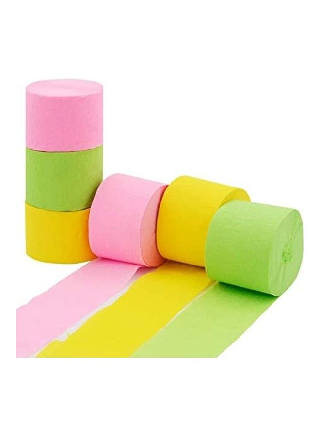 بارتي تايم 6 لفافات من ورق الكريب لتزيين الحفلات. - Image 2