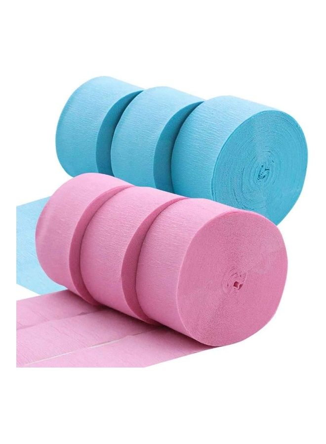 بارتي تايم طقم بكرات ورق كريب للحفلات مكون من 6 قطع - Image 2