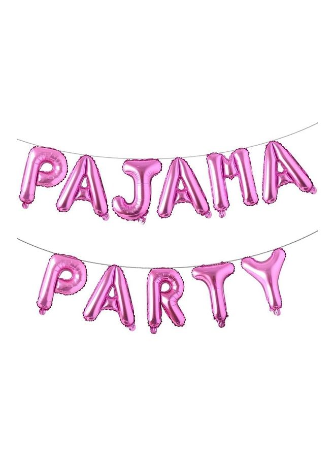 بارتي تايم طقم بالونات من القصديربتصميم Pajama Party لحفلات المبيت