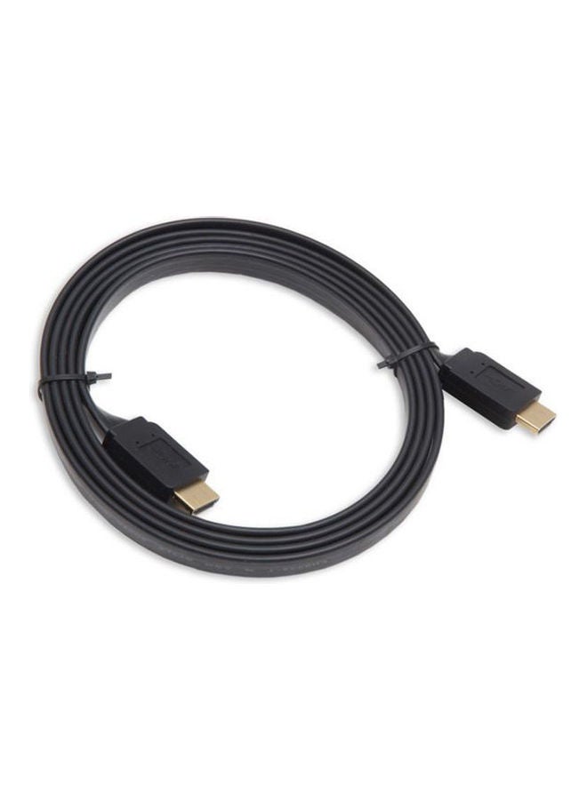 Flat Hdmi To Hdmi Flat Cable BLack