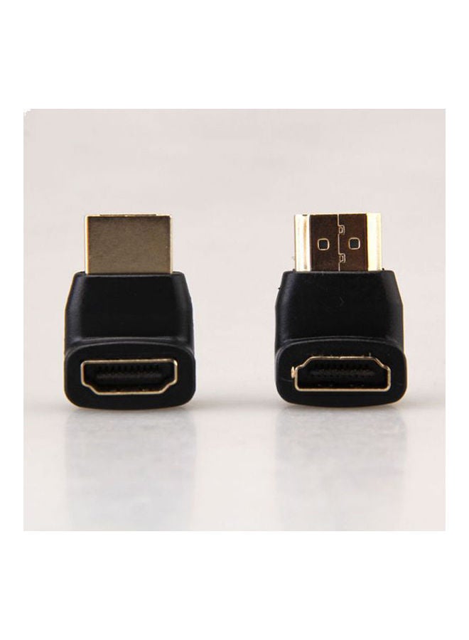 Star 90 Degree   270 Degree Hdmi Male To Female Right Angle Adapter Connector BLack