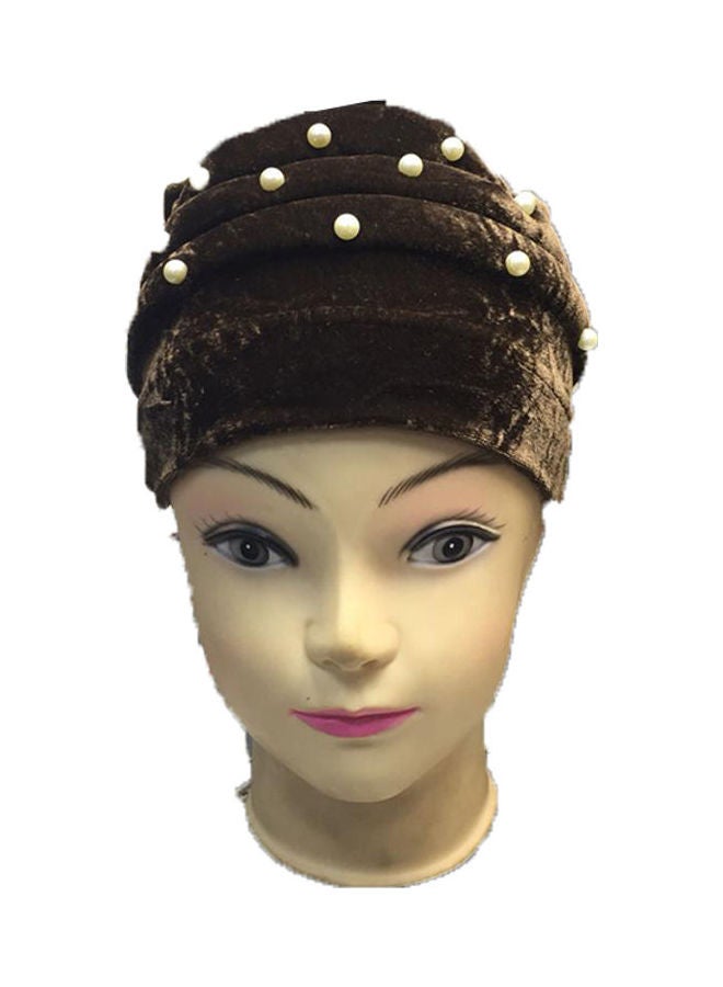 SD Stylish Comfortable Bonnet Cap Brown  - Image 1