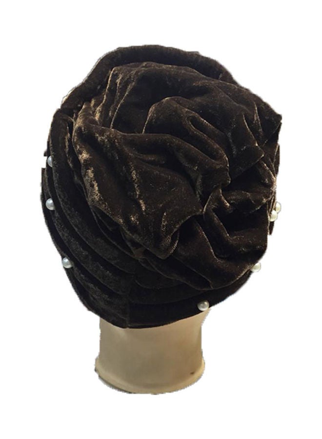 SD Stylish Comfortable Bonnet Cap Brown  - Image 2