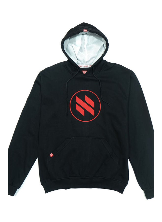 NEILO Net Printed Hoodie Black  - Image 1