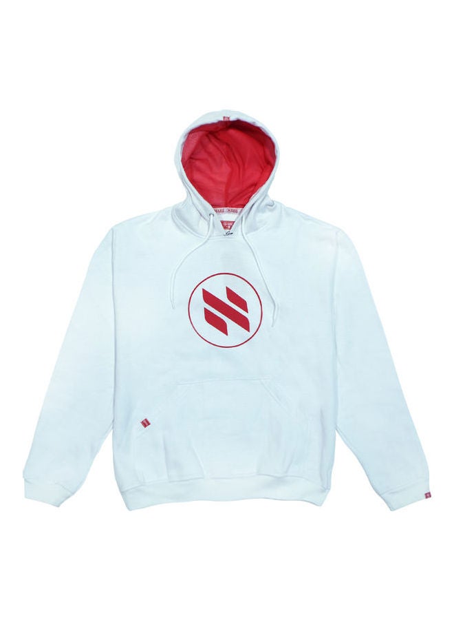 NEILO Net Printed Hoodie White  - Image 1