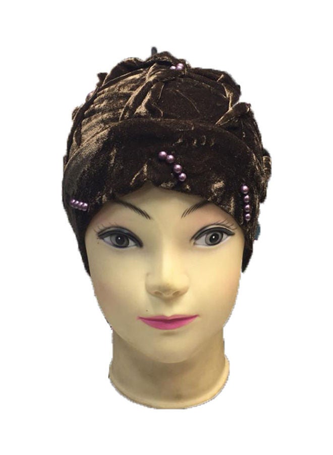 SD Stylish Comfortable Bonnet Cap Brown  - Image 1