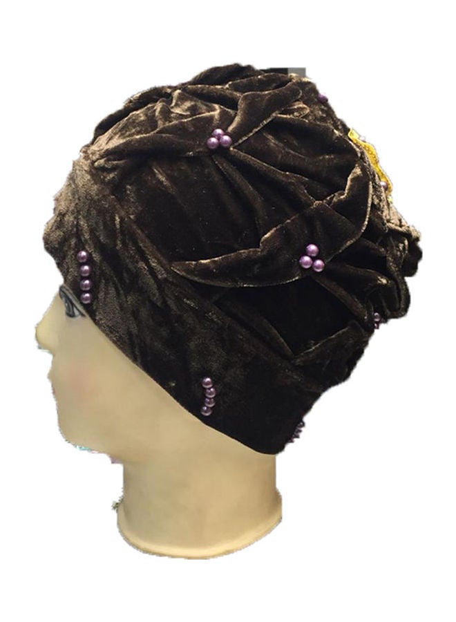 SD Stylish Comfortable Bonnet Cap Brown  - Image 3