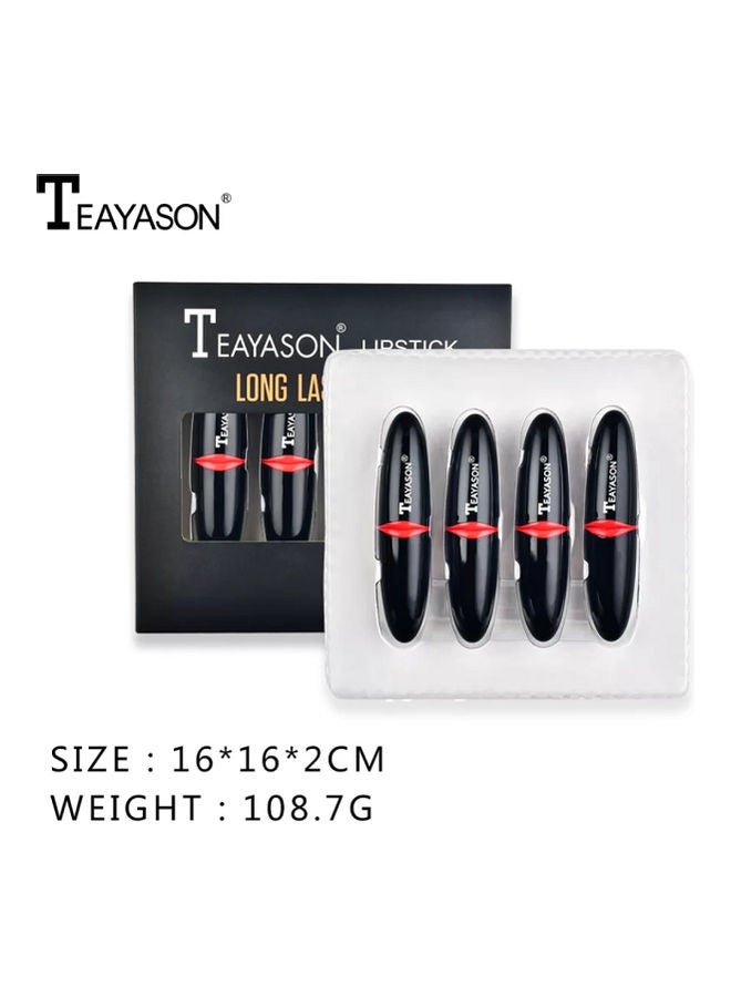 TEAYASON 4-Pack Waterproof Matte Lipstick Multicolour - Image 2