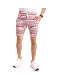Printed Shorts Dark Red