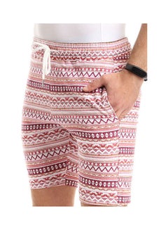 Andora Printed Shorts Dark Red  - Image 4