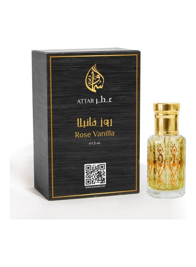 Samawa Rose Vanilla Attar, Concentrated Perfume Oil For Unisex 12ml 